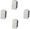 4 Pezzi Pulsante doppio sali scendi tapparelle commutatore compatibile Living Light e International colore Nero Bianco Silver Grigio Tech lotto stock confezione da 4 pz per supporto incasso (Bianco)