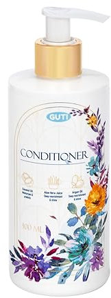 GUTI Conditioner ohne Silikone – Arganöl, Kokosöl & Weizenprotein – Feuchtigkeitspflege für trockenes, strapaziertes Haar.