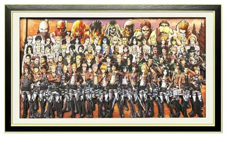 Anjinguang Eren Jaeger Bilderrahmen, Anime, Eren Jaeger, 3D-Handarbeit, Papierschnitzerei, Gemälde, Desktop-Rahmen für Zuhause, Weihnachten, Geburtstag, Dekoration, Ornament, Anime-Geschenk, 35 x 21