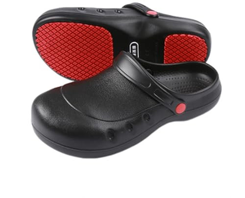 Yytcsjz Zapatos De Cocina Antideslizantes para Hombre, Zapatos De Chef De Trabajo De Seguridad con Amortiguación Ligera Antideslizante Y Puntera De Acero para Hombre, Zuecos De Chef(41 EU)