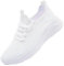 UROMGV Womens Trainers Non Slip Running Shoes Lightweight Slip-on Walking Sneakers Casual Gym Jogging Workout Tennis Shoes White 5
