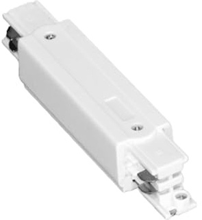 Qub 3-Phasen - Mittelspeisegerät für Schienensysteme - Stromzuführung für Schienensysteme - Ideal für gewerbliche und private Anwendungen - Weiß