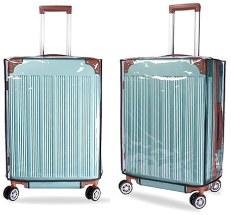 Wisebom 2 Stück Kofferschutzhülle, Transparente PVC Koffer Schutzhülle Kofferschutzhülle Wasserdicht Staubdicht Kofferüberzug Schutzhülle für Koffer Reisekoffer (28 Zoll)