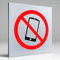 Türschilder24 Aluminium Dibond Schild - Türschild • 120 x 120 x 3 mm • telefonieren verboten • 100% Made in Germany