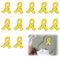 Yellow Ribbon Support Brooch – 12‑Pack Israel Hostages Hope Bring Them Home Pins for Awareness, Remembrance & Everyday Wear