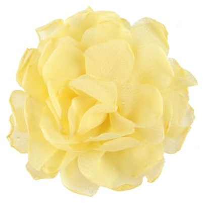 Nicear Broche en soie jaune avec rose pour costume de danse de fête de mariage, accessoire de Saint-Valentin