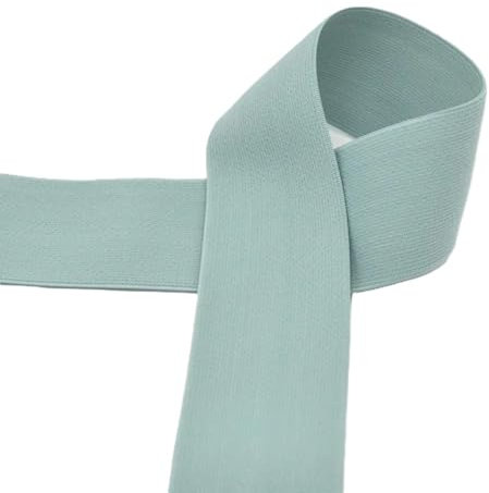 Gummiband 40 mm breit | farbig | 1m und 2m Längen | keine Meterware | Schleifenband Bänder (dusty mint, 2 Meter)