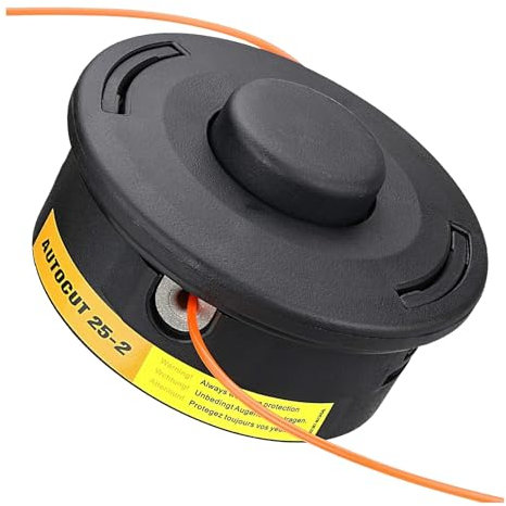 Mähkopf AutoCut 25-2, Fadenkopf M10x1.0 Trimmerkopf für Stihl FS55 FS55R FS80 FS85 FS90 FS90R FS100 FS110 FS130 FS250 Mähkopf ersetzen Rasenmäher Zubehör 40027102108 Ersatzteile Fadenspule