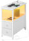 Rolanstar Table d'appoint Étroite avec 2 tiroirs en Tissu, Ports USB et Prises de Courant, Table de Chevet pour Petits espaces, Salon, Chambre, Blanc