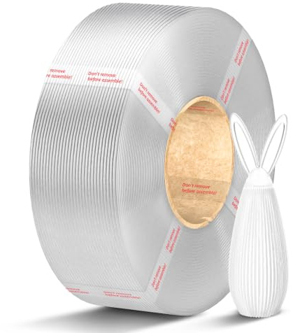 ANYCUBIC PLA Filament Refill, 1.75mm 3D Drucker Filament ohne Spule, Maßgenauigkeit +/- 0.02mm, passend zu den meisten wiederverwendbaren Spulen, 1KG Transparente
