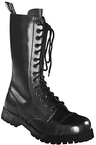 Boots & Braces - 14 Loch Stiefel Rangers Schwarz Größe 41 (UK7)