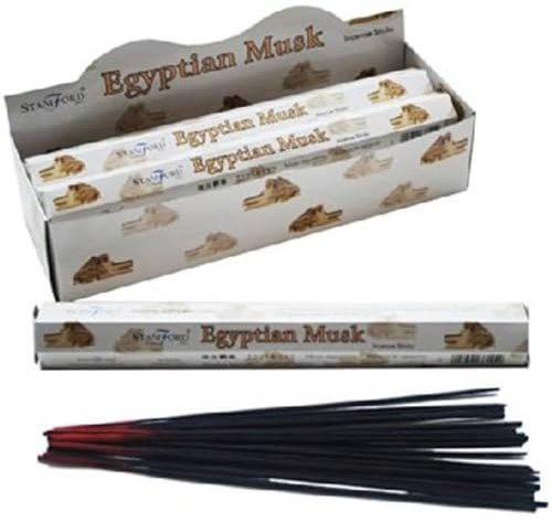 STAMFORD INC. 37144 Egyptian Musk Incense Sticks, 20 Sticks x 6 Packs