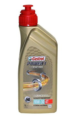 Motoröl Castrol SAE 10W-30 Power 1 Racing 4T synthetisch 1 Liter Dose fürs Motorrad