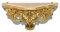 Console dorée vintage murale pour entrée, en style baroque