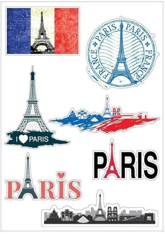 Brett A4 Aufkleber-Paris selbstklebend Klebeband Scrapbooking – E17