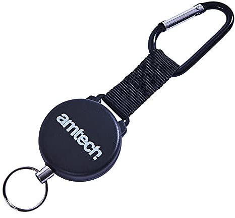 Amtech S6365 Recoil keyring with carabiner