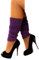 krautwear Damen Beinwärmer Stulpen Legwarmers Overknees gestrickte Strümpfe 80er Jahre 1980er Jahre, 1x Violett, Einheitsgröße