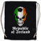 Urban Backwoods Black Classic Republic of Ireland Irish Football Soccer Skull Flag Turnbeutel Sporttasche