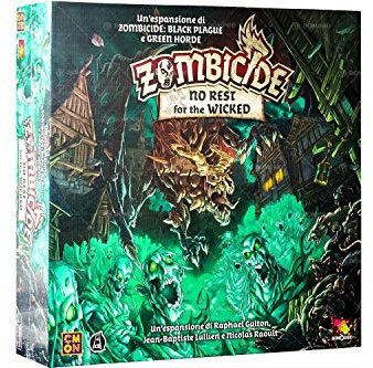 Asmodee GUF035 Survivors in a Zombie Apocalypse Zombicide Green Horde: No Rest for The Wicked, Brettspiel, Mehrfarbig, Espansioni