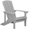 Moderner Muskoka Gartenstuhl in Hellgrau mit breiten Armlehnen Adirondack