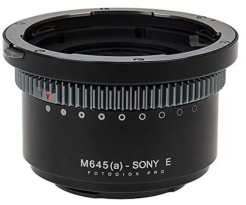 Fotodiox Pro IRIS Lens Mount Adapter Compatible with Mamiya 645 AF/AF-D Lenses on Sony E-Mount Cameras