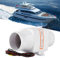 Terisass 3'' In-Line Air Blower Marine Bilge Air Blower Mute Strong Ventilation Fan for Yacht Boat RV 12V/24V (12V)
