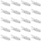 Lot de 20 pinces à linge en plastique, corde à linge, chaussettes, serviettes, couleur : blanc