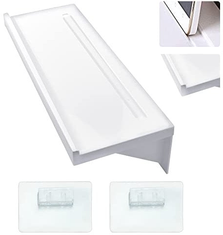 Favengo Duschregal Weiß Duschablage Selbstklebend Kunststoff Küchenregal Duschkörbe Ohne BohrenBadezimmer Regal Badablage zum Kleben Wandablage Bad Regal zum hängen für Badezimmer Küchen