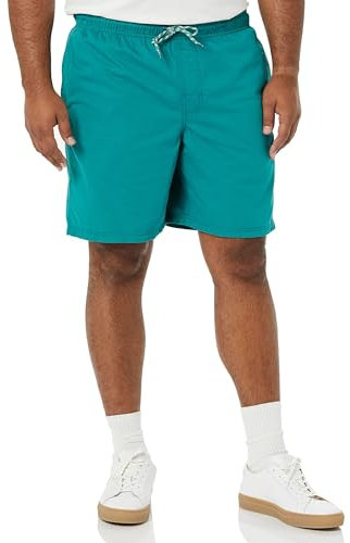 Amazon Essentials Men's 8 Inseam Relaxed-Fit Drawstring Walk Shorts (Available in Plus Size), Teal Blue, S