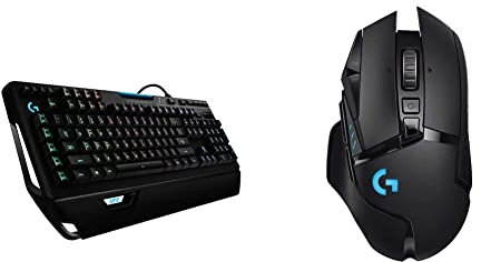Logitech G910 Orion Spectrum Illuminated Mechanical Gaming Keyboard, Black & G502 LIGHTSPEED Wireless Gaming Mouse, Black