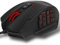 RED SAMURAI Ratón con cable para juegos, 16400 dpi 1000 Hz, 18 botones programables, peso ajustable, agarre estable, retroiluminación, compatible con MMO/FPS/MOBA, uso diario, HKW-GMMS01-BK