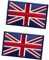 ANNIUP British Flag Embroidery Patch with Fabric Pattern DIY Applique Sew and Stick On Patches for Clothing, Attach to Bags Jackets Coats Trousers Hats 2PCS, One Size
