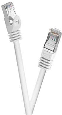 celexon CAT 6A Patchkabel S/FTP - 5m - weiß - RJ45 auf RJ45, TIA/EIA 568B - 10 Gbps, 500 MHz - hochreine Kupferlitzen, AWG27, halogenfreier LSZH Mantel - Plug & Play