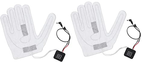 Heated Gloves Pad 2 PCS Electric Heated Gloves Heating Sheet Evenly Heating for Outdoor Winter Sport