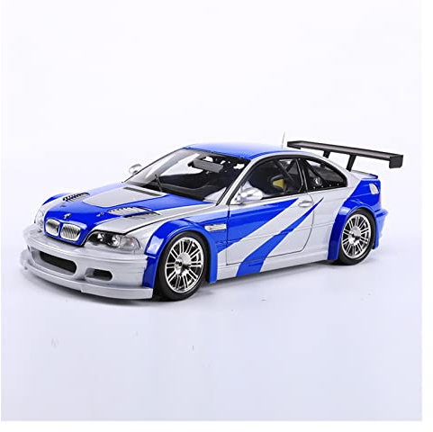 ZHONGNAN 1/18 Für BMW M3 E46 GTR Legierungsguss Luxusautomodell Exquisite Handwerksdekoration (Color : Blue)