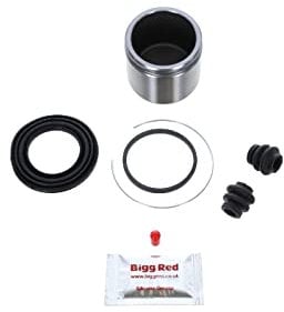 Bigg Red - Brake Caliper Rebuild Repair Kit - Front Left & Right - Includes Caliper Piston, Repair Kit & Seal - Fits AISIN Single 51mm dia Piston Calipers - Compatible with Select Models - KP197S