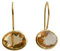Citrin Gold plattiert 925 Sterling Silber Ohrhaken Ohrringe - Natürlicher Edelstein - Geburtstagsgeschenk - Weihnachtsgeschenk - Handgefertigte Geschenkideen für Frauen