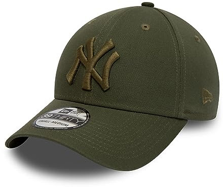 New Era New York Yankees MLB League Essential Tonal Olive 39Thirty Stretch Cap - M - L