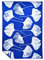 JOWOLLINA Wendedecke Wolldecke Plaid Kuscheldecke Öko-Wolle 130x200 cm, Ginkgo (Princess Blue)