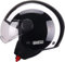 Sparco Riders Sp601 Motorradhelm, Scooter ECE 22.06 Homologiert, Demi-Jet Helm mit Anti-Kratz-Visier und Micrometric Auslösung, SCHWARZ/Weiss, M