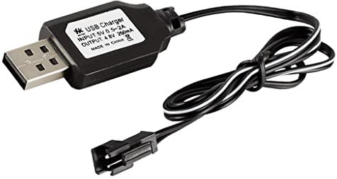 JoiJoy Lot de 2 câbles de chargeur de batterie 4,8 V 250 mA USB Charge rapide Noir 80 cm