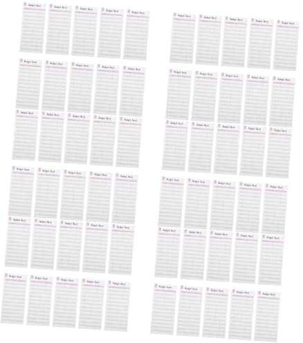 NUOBESTY 120 Blatt Budget Marmelade Geld Spesentabelle Kasse sparplan haushalt organisation Helfer zur Kostenerfassung Verbrauchskarte Einfach Verbraucherkarte Zeitpläne Papierstau Büro rot