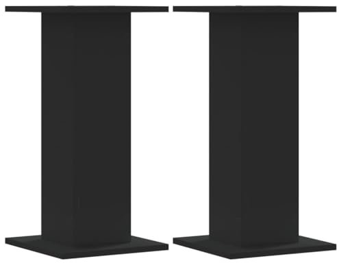 vidaXL Lautsprecherständer 2 STK., Hoher Boxenständer, Lautsprecherpodest für HiFi Heimkino Surround Sound, Verbessertes Audio-Hörerlebnis, Schwarz Holzwerkstoff