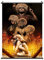 QINSCX Khabib Nurmagomedov Boxstern-Kunstposter, dekoratives Gemälde, Leinwand, Wandgemälde, Poster, Zuhause, Schlafzimmer, Dekoration, schwarze Achse mit solidem Rahmen, 50 x 70 cm