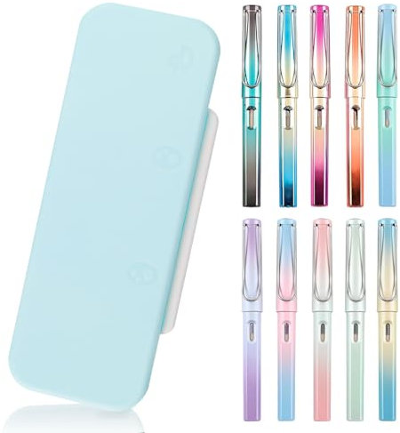 URHRHU 10 ewige Bleistifte ohne Tinte mit Radiergummi hochwertig ergonomisch und langlebig ideal für Kinder und Erwachsene zum Schreiben und Zeichnen