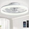 EKDADL 40cm Reversibile Ventilateur Plafond Silencieux Ventilateurs de Plafond avec Lampe Intégrée 0%-100% Dimmerabile APP Smart Plafonnier Ventilateur de Plafond avec Telecommande Timing (40cm)