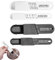 Generic 4 Pcs Adjustable Measuring Spoons Set, White & Black, Teaspoon & Tablespoon Set, Dry & Liquid Ingredients