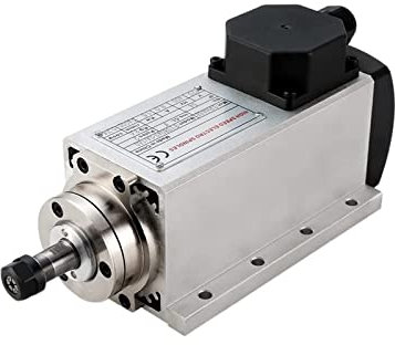 CNC Frässpindel,Spindelmotor, CNC 1,5 kW luftgekühlter Spindelvierkantmotor 4 Lager 24000 U/min 400 Hz CNC-Motor CNC-Spindel for CNC-Fräsmaschine, für CNC-Gravier-/Fräsmaschine