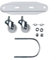 Entgoinggo 2 soportes de ruedas para calentadores eléctricos, soporte de radiador de acero al carbono, soporte de repuesto para radiador hidroeléctrico de aceite Ting (blanco)