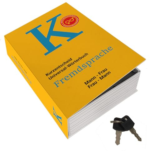 speecheese Booksafe L Kurzentscheid Geheimversteck für Wertsachen Perfektes | Buchversteck Wörterbuch Übersetzung Mann Frau